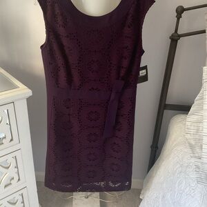 Elegant Purple Lace Dress